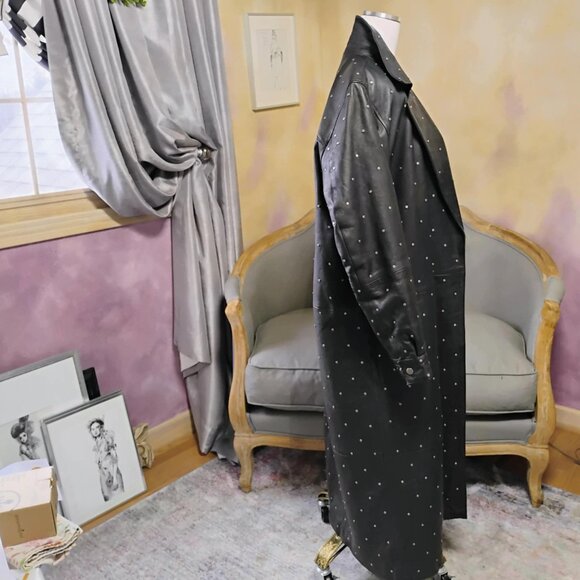 Nasty Gal black leather studded coat, size 8,  like new! - Picture 10 of 16